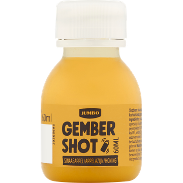 Jumbo Gember (15%) Shot Sinaasappel/Appelazijn/Honing 60 ML