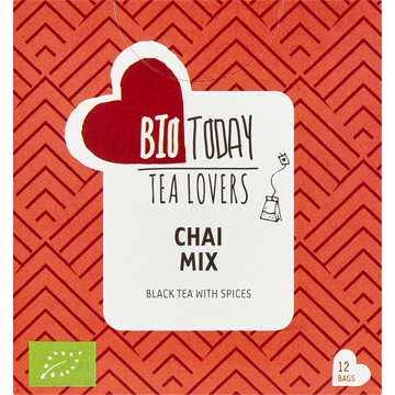 Bio Today Tea Lovers Chai Mix Zwarte Thee met Specerijen 12 Stuks 21,6 g