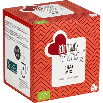 Bio Today Tea Lovers Chai Mix Zwarte Thee met Specerijen 12 Stuks 21,6 g