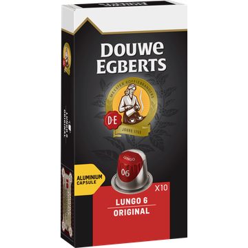 Douwe Egberts Lungo Original Koffiecups 10 Stuks