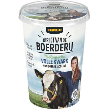 Jumbo Direct van de Boerderij Biologische Volle Kwark 450 g