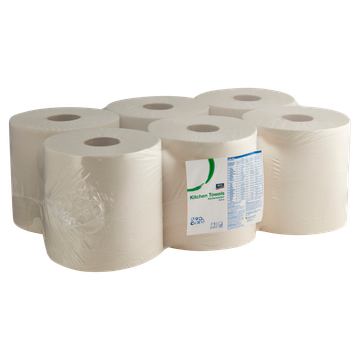 Aro Keukenpapier 1 Laags 6 Rollen
