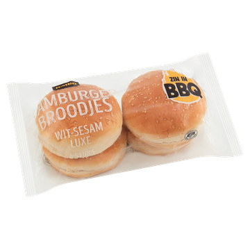 Jumbo - Witte Sesam Hamburgerbroodjes - 4 Stuks