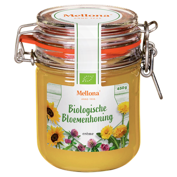 Mellona Biologische Bloemenhoning CrÃ¨me 450 g