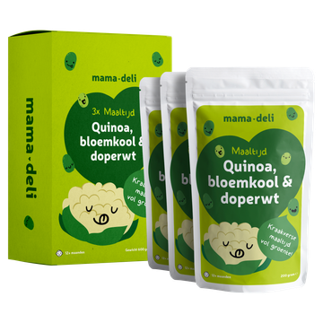 Mama Deli Maaltijd quinoa, bloemkool & doperwt 12+ maanden 3 x 200 g