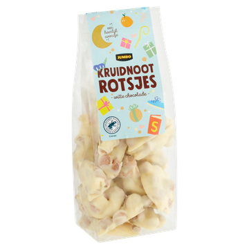 Jumbo Kruidnoot Rotsjes Witte Chocolade 150 g
