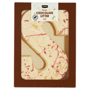 Jumbo Luxe Chocoladeletter Wit S 200 g