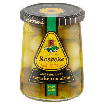 Kesbeke Amsterdamse Augurken en Uitjes 495 g