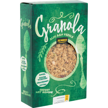Jumbo Granola Appel, Havervlokken, Cranberry, Pitten 350 g