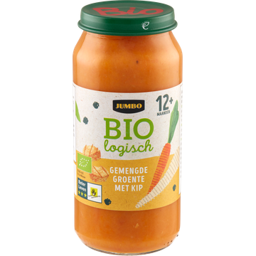 Jumbo Biologisch Gemengde Groente met Kip 12+ Maanden 250 g