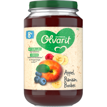 Olvarit Appel Banaan Bosbes 8+ Maanden 200 g