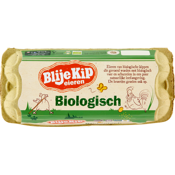 Blije Kip Biologische Eieren 10 Stuks
