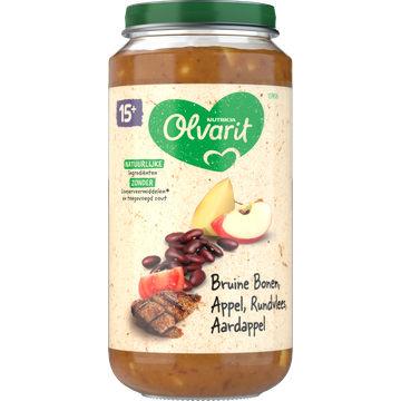 Olvarit Bruine Bonen Appel Rundvlees Aardappel 15+ Maanden 250 g