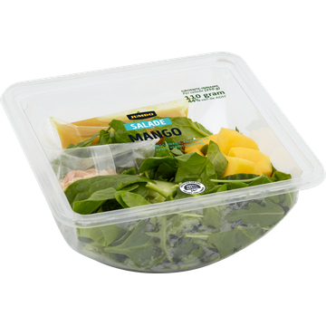 Jumbo Salade Mango met Spinazie, Amandel en Appel-Kerriedressing 250 g