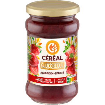 CÃ©rÃ©al Glucoregul Confituur Aardbeien 320 g