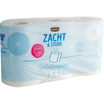 Jumbo Toiletpapier Maxi Rol Zacht en Sterk 3-Laags 6 Rollen