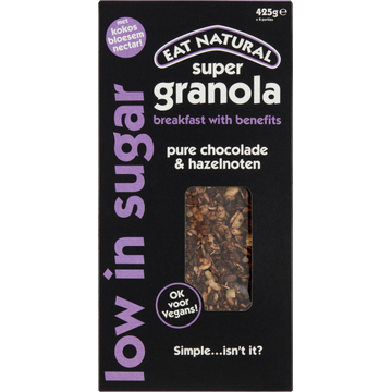 Eat Natural Super Granola Pure Chocolade & Hazelnoten 425 g