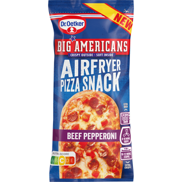 Dr. Oetker Big Americans Airfryer Pizza Snack Beef Pepperoni 140g