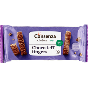 Consenza Gluten Free Choco Teff Fingers 5 x 20 g