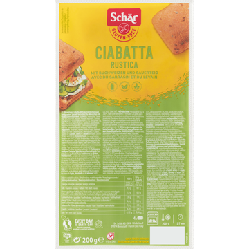 Schär  Ciabatta Rustica Glutenvrij 200 g
