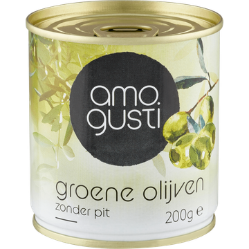 Amogusti Groene Olijven Zonder Pit 200 g