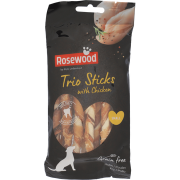 Rosewood Trio Sticks Small, 10 Stuks