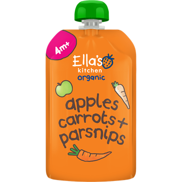 Ella's Kitchen Wortels, appels + pastinaak 4+ biologisch 120 g