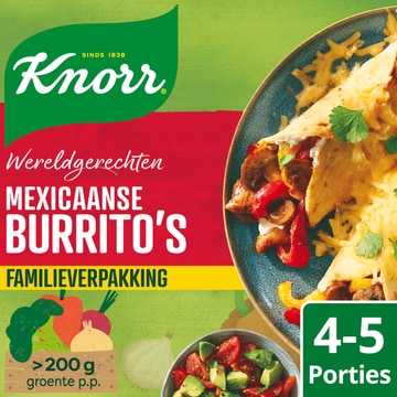 Knorr Wereldgerechten Burrito's XXL Mexicaanse 351 g