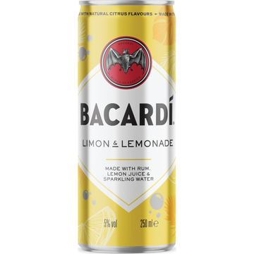 Bacardi Limon & Lemonade 250ML