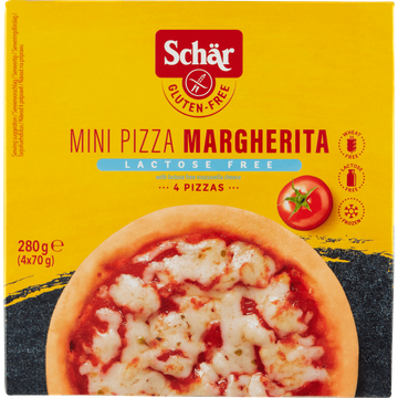 Schär Mini Pizza Margherita  Glutenvrij 4 x 70 g