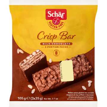 Schär  Crisp Bar Glutenvrij  3 x 35 g