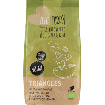 BioToday Chips Triangles Rijst-Erwt-Tomaat 80g