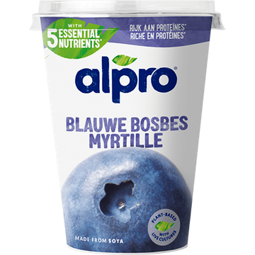 Alpro Plantaardige Variatie Op Yoghurt Bosbes 500g