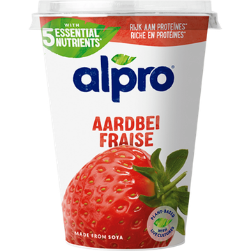 Alpro Plantaardige Variatie Op Yoghurt Aardbei 500g