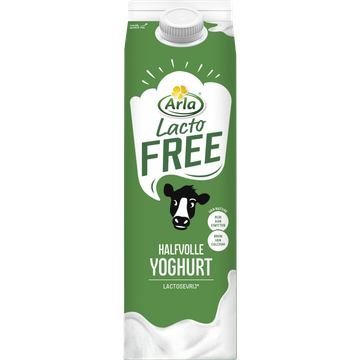 Arla Lactofree halfvolle yoghurt lactosevrij 1L