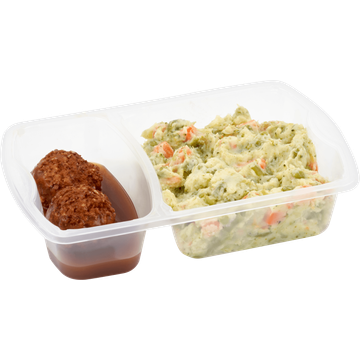 Jumbo Stamppot 4-Groenten met Gehaktballen in Jus 500 g