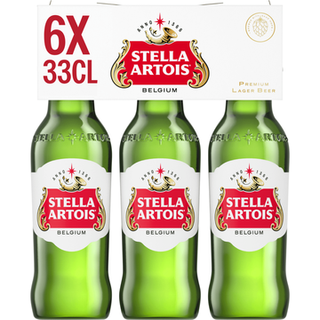 Stella Artois Premium Pils Bier Fles 6x33cl
