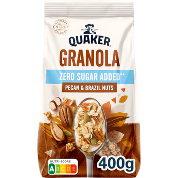 Quaker Zero Sugar Added Granola Pecan- & Paranoten 400 gr