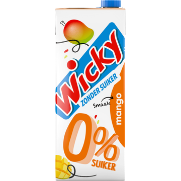 Wicky 0% Suiker Smaak Mango 1,5 L