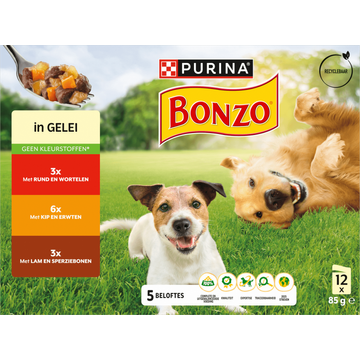 BONZO Pouch in Gelei Rund/Kip/Lam 12x85g