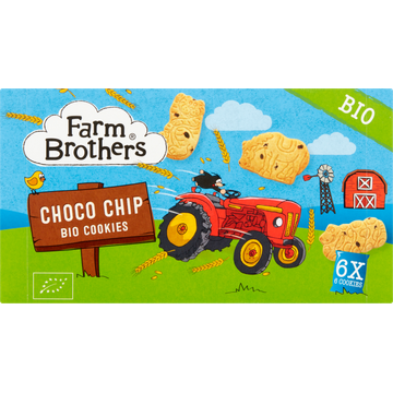 Farm Brothers Choco Chip Bio Cookies 6 Stuks 102 g