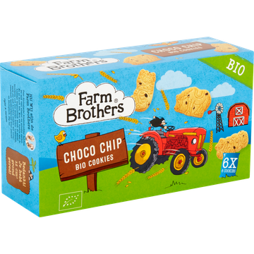 Farm Brothers Choco Chip Bio Cookies 6 Stuks 102 g