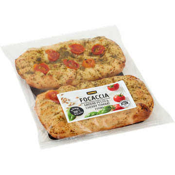 Jumbo Focaccia Groene Pesto & Cherry Tomaat 240 g