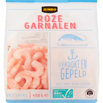 Jumbo Roze Garnalen 450 g