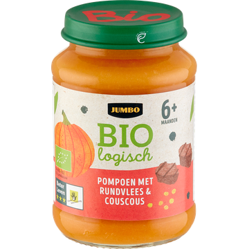 Jumbo Biologisch Pompoen met Rundvlees & Couscous 6+ Maanden 190 g