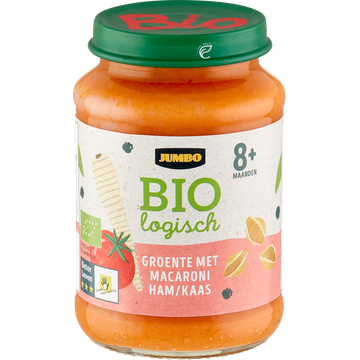Jumbo Biologisch Groente met Macaroni Ham/Kaas 8+ Maanden 190 g