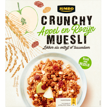 Jumbo Crunchy Muesli Appel en Rozijn 500 g