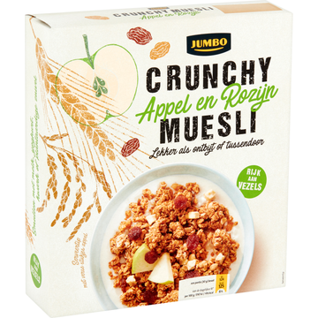 Jumbo Crunchy Muesli Appel en Rozijn 500 g