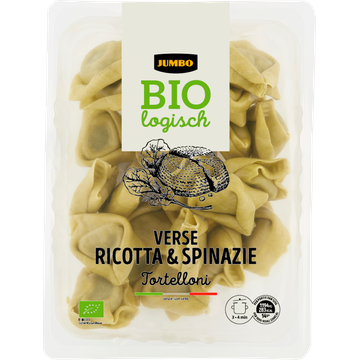 Jumbo Biologisch Verse Ricotta & Spinazie Tortelloni 250 g