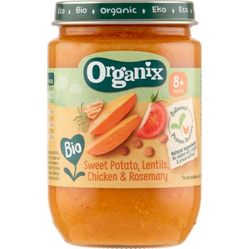 Organix Biologisch Maaltijdpotje Aardappel, Linzen, Kip & Rozemarijn 190 g